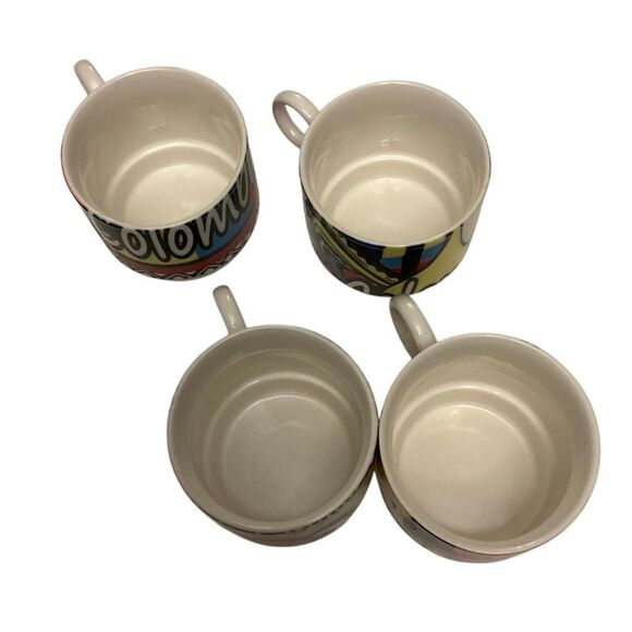 Vintage Columbia Toucan Stacking Coffee Cups. Set of 4 with Metal Holder - Picture 8 of 16